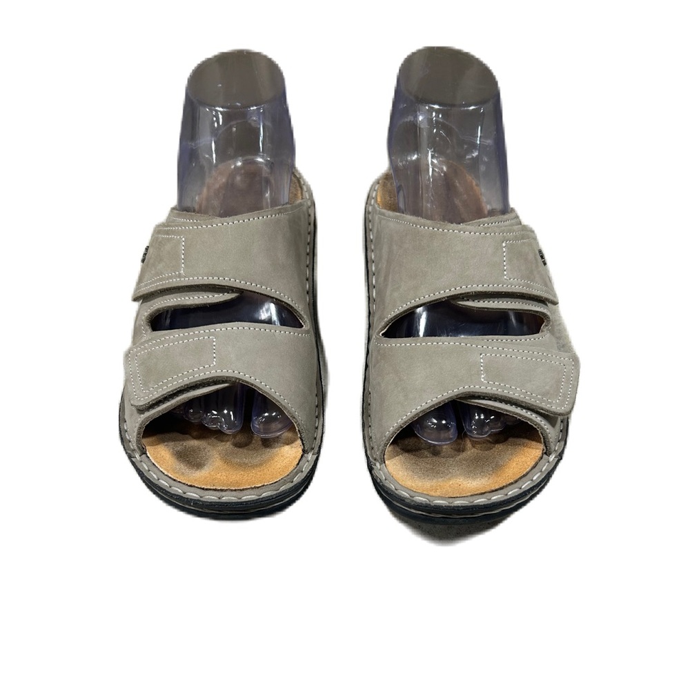 Finn Comfort Tan Suede leather Slide On Sandal Sz 7.5. Beach coastal slip on